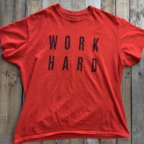 Work Hard Play Hard Men's T-Shirt Size 