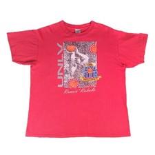 Vintage NCAA 1991 Final Four UNLV Runnin' Rebels Shirt Red XL Las Vegas USA MADE