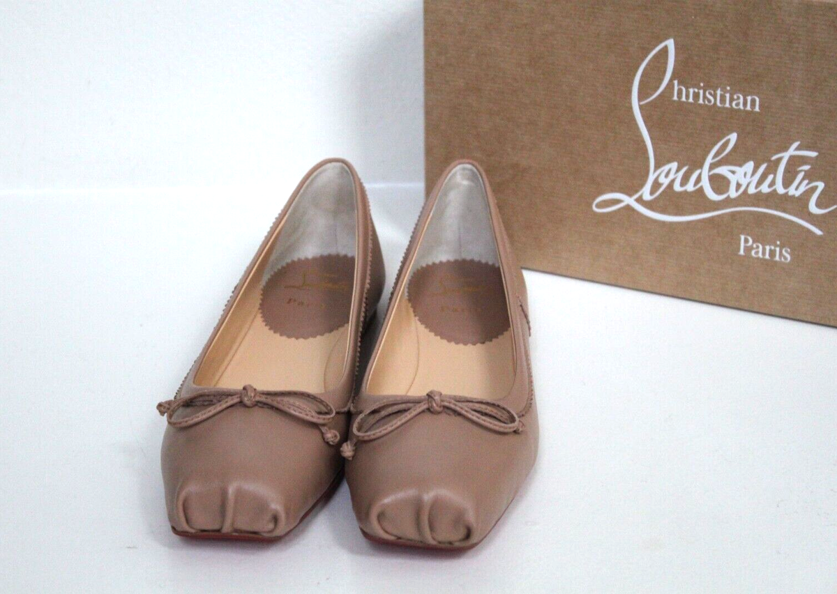 【送料&関税込】Christian Louboutin Mamadrague Bow Detailed $945 LOUBOUTIN MAMADRAGUE BLACK LEATHER BOW SILVER SPIKES