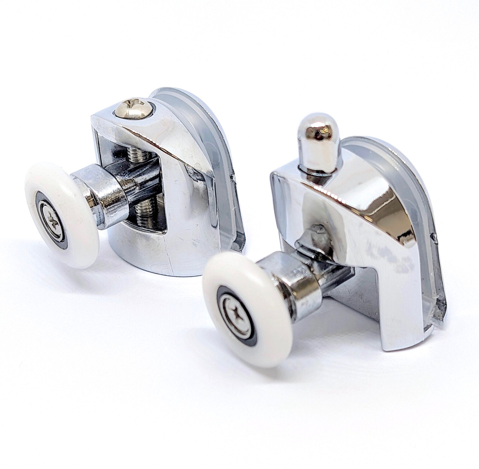 Aqualux Single Wheel Shower Door Rollers/Runners 1 Top and 1 Bottom  23mm AQ1