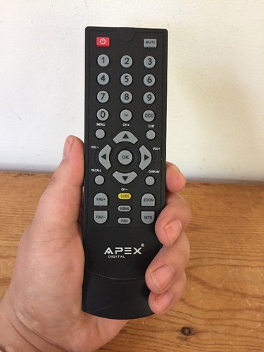 Apex Digital Television Cable Box TV Remote Control Model KT8830-A1 Black OEM - Picture 2 of 6