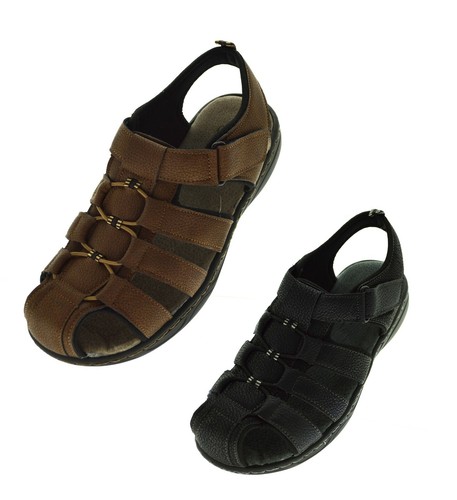 Sandali uomo aperti estivi casual scarpe mare barca comode chiusura strappo  Jx | eBay
