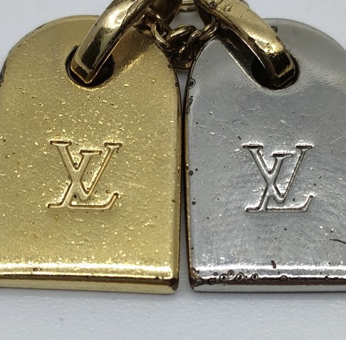 Authentic LOUIS VUITTON Monogram LV Initials miniature name tag Charm. - Picture 6 of 15