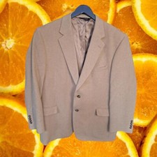 Jos A Bank 100 Camelhair Tan Blazer Size 46R