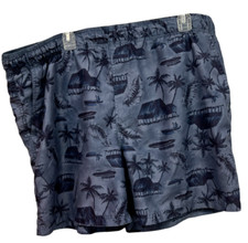 OP Ocean Pacific Board Shorts Swim Trunks Blue Tropical Print Mens Large 36/38