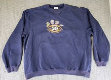 Denver Broncos 50th Anniversary 2009 Embroidered Sweatshirt Reebok XL Navy