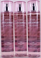 QTY 3- Bath  Body Works PINK COCONUT CALYPSO Fine Fragrance Body Mist Spray 8Oz