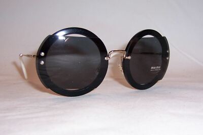 NEW MIU MIU SUNGLASSES MU 06S 1AB1A1 BLACK/GRAY AUTHENTIC  display picture 3