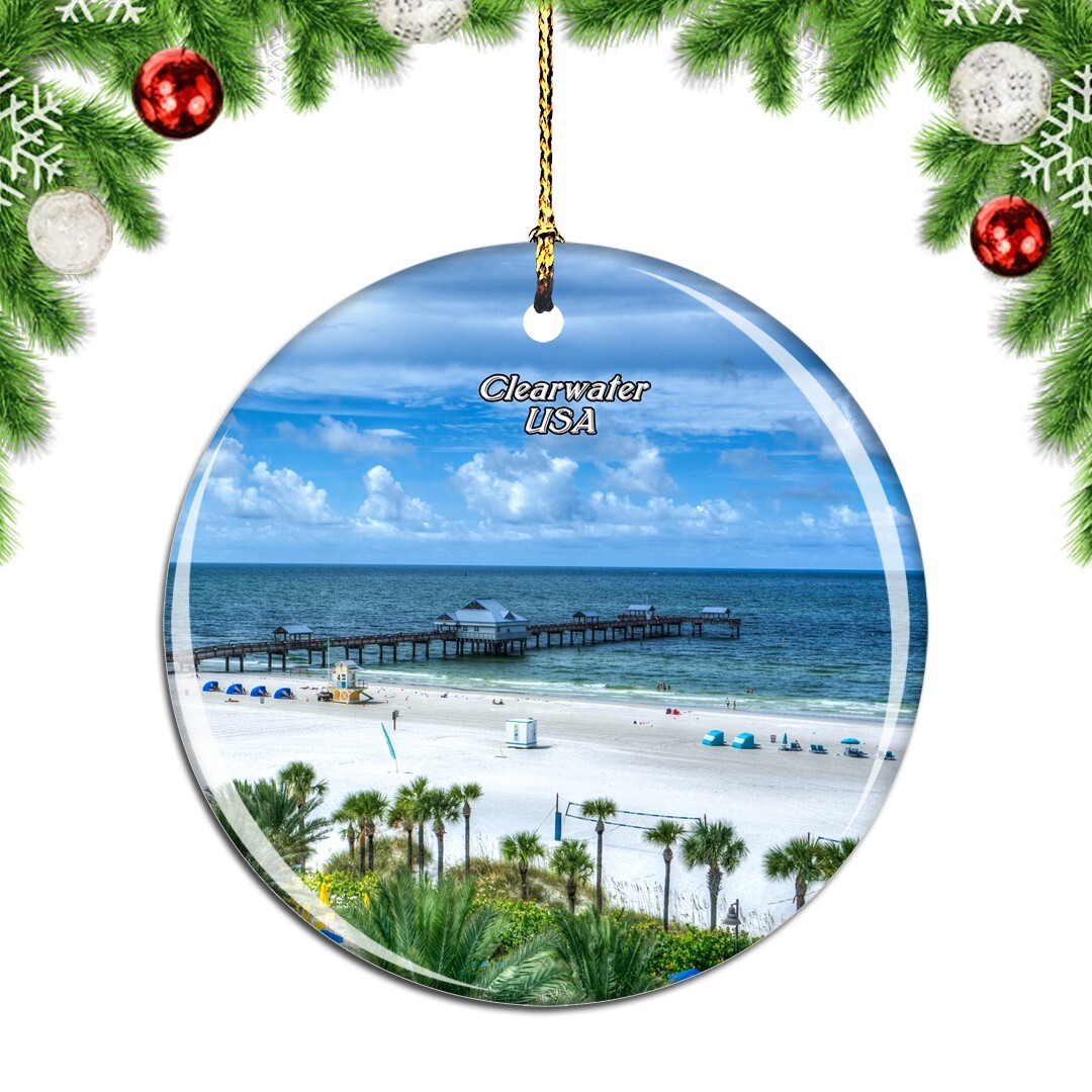 USA America Clearwater Beach Christmas ornament city travel souvenir