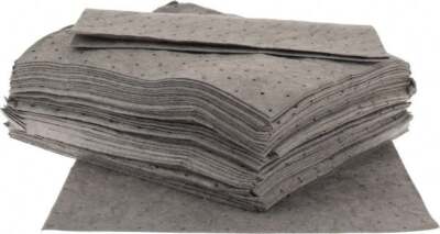 100 Pack PRO-SAFE Light Weight 17'' x 15'' Polypropylene Universal Sorbent Pads