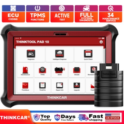 THINKCAR THINKTOOL PAD 10 OBD2 Car Diagnostic Scanner Tool IMMO Key Coding TPMS