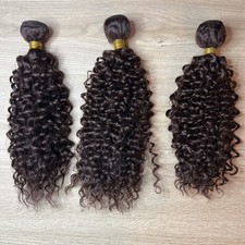 Lot of 3 Synthetic Curly Hair Weft Bundles   1 18"  2 20"   Deep Wave Texture
