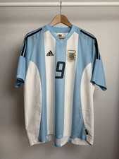 Argentina 2002 Home Jersey Batistuta #9 Adidas L World Cup Vintage Shirt