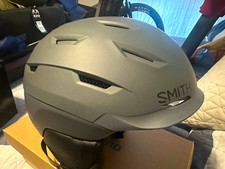 Smith Level Hard Shell Winter Sports Helmet, Gray, XL 63-67cm Adjustable