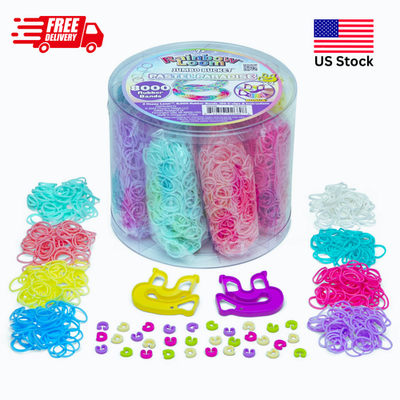 Rainbow Loom Pastel Paradise Jumbo Bucket Kit - 7000+ Bands, Craft