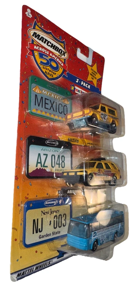 Lot Of 3 Matchbox Across America 50th Birthday Arizona, New Jersey & Mexico NIP - Image 3 of 4