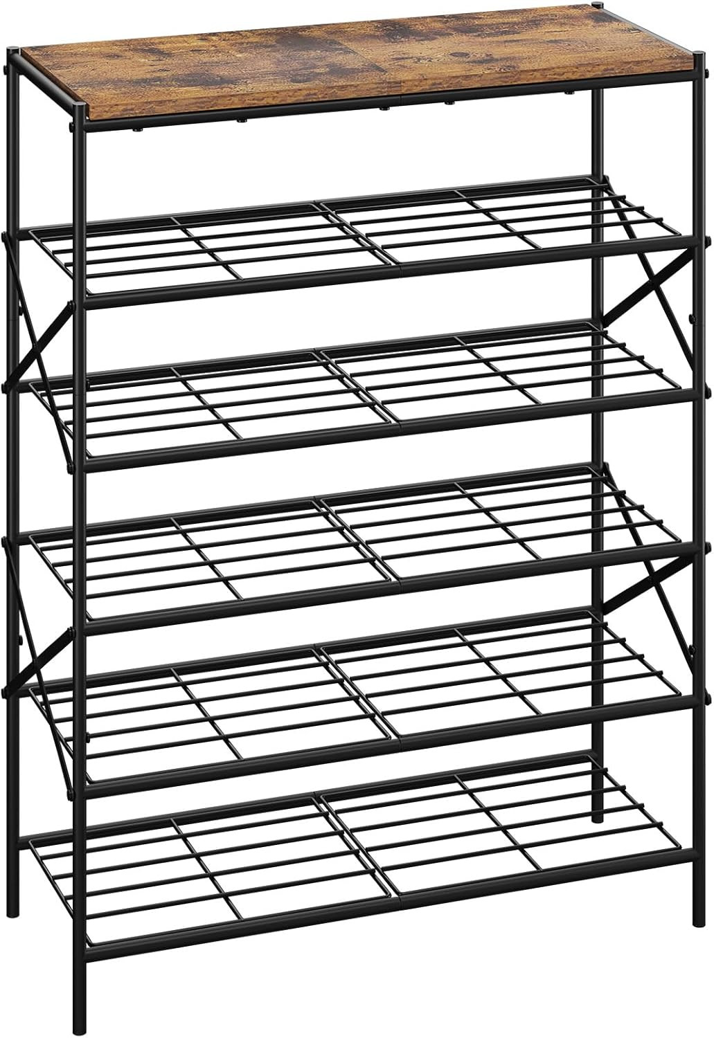 Portascarpe Familiare 24 Paia: Scarpiera 6 Ripiani Robusta e Facile
