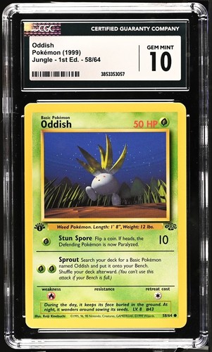 Oddish (1st Edition) graded CGC 10 for sale on eBay