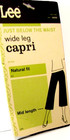 “LEE” 20W GRAY BLUE PINSTRIPE LINEN (JUST BELOW THE WAIST) STRETCH CAPRI PANTS — photo 6