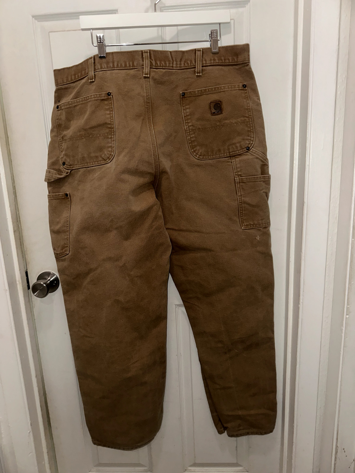 Carhartt Jeans Relaxed Fit Men’s 40in X 32in   RN# 14806 Carpenter Pocket Work thumbnail 2