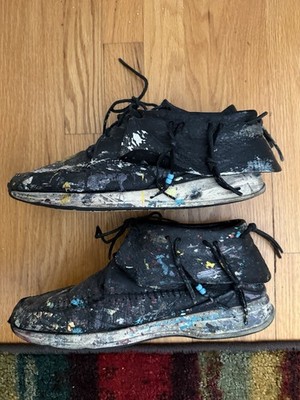 Visvim Fbt Black Deer Sz 12 With Paint On Them