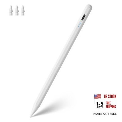 Stylus Pen for Apple Pencil Tilt Sensitivity Palm Rejection for iPad A16 White