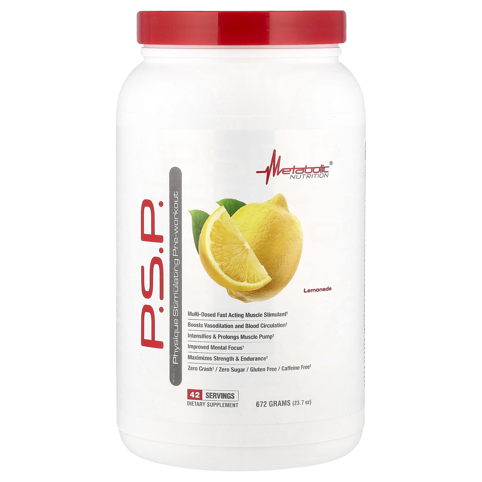 P.S.P. Бодрящий предтренировочный напиток, лимонад, 23,7 унции (672 г)