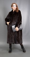18361 GLAMOROUS REAL MINK COAT LUXURY FUR VERY LONG PELZ BEAUTIFUL LOOK SIZE L