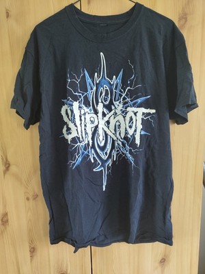 Slipknot Bandshirt Metal Gr. XL Schwarz Logo Blau Spit It Out EMP Leuchtet im D.