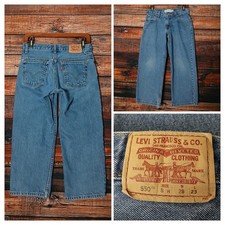 Levis 550 Jeans Boys 8 Husky 28X23 Relaxed Fit 100 Cotton Blue Denim 2007