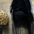 Cole Haan Black Beige Leather Calf Hair Animal Print Zip Stiletto Heels 8.5B — photo 5
