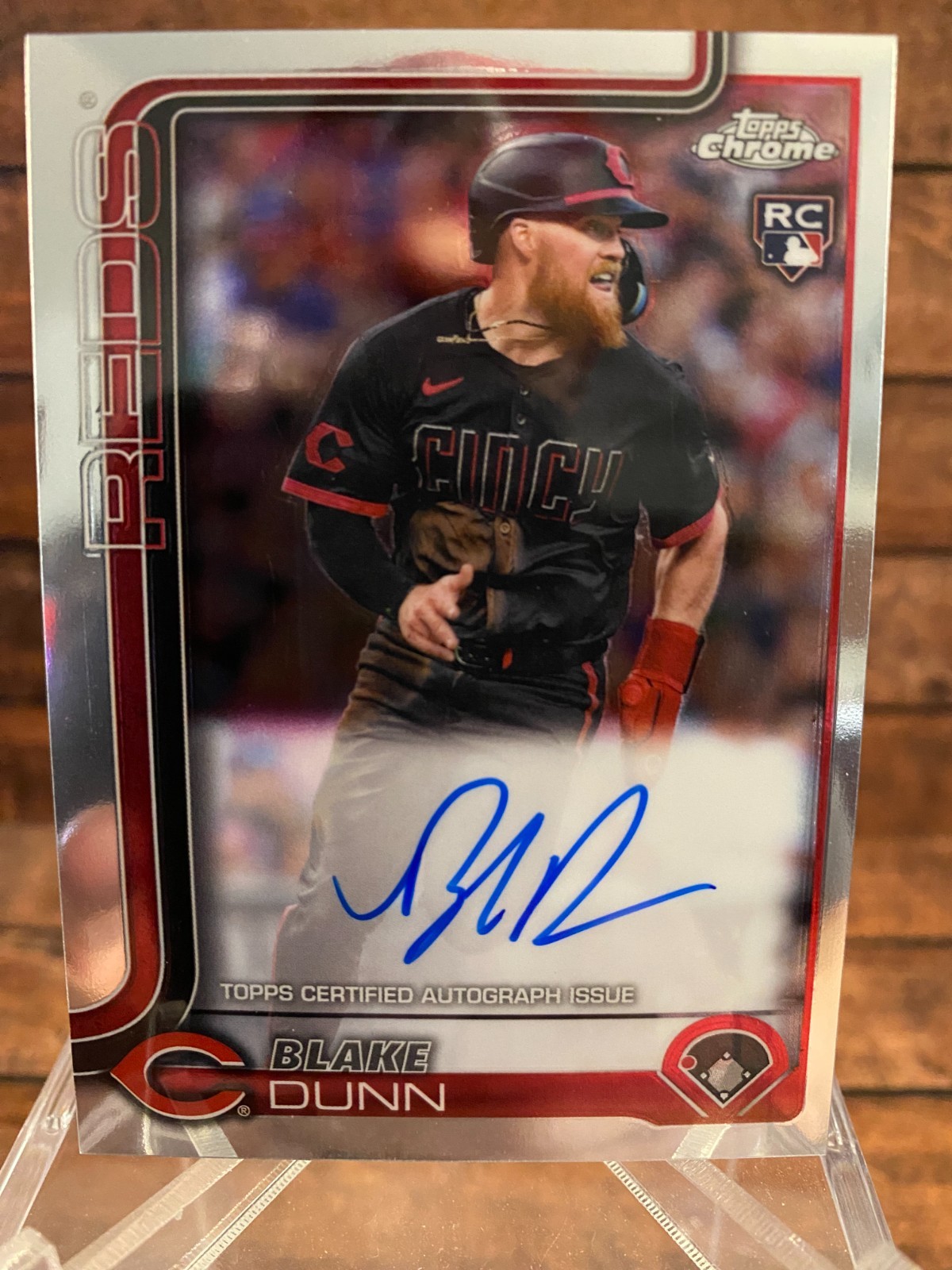 BLAKE DUNN 2025 Topps Chrome - Rookie Autographs #RA-BD (AU RC) Cincinnati Reds