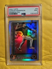 2025 Topps Gunnar Henderson Rainbow Foil #65 PSA 9 Orioles