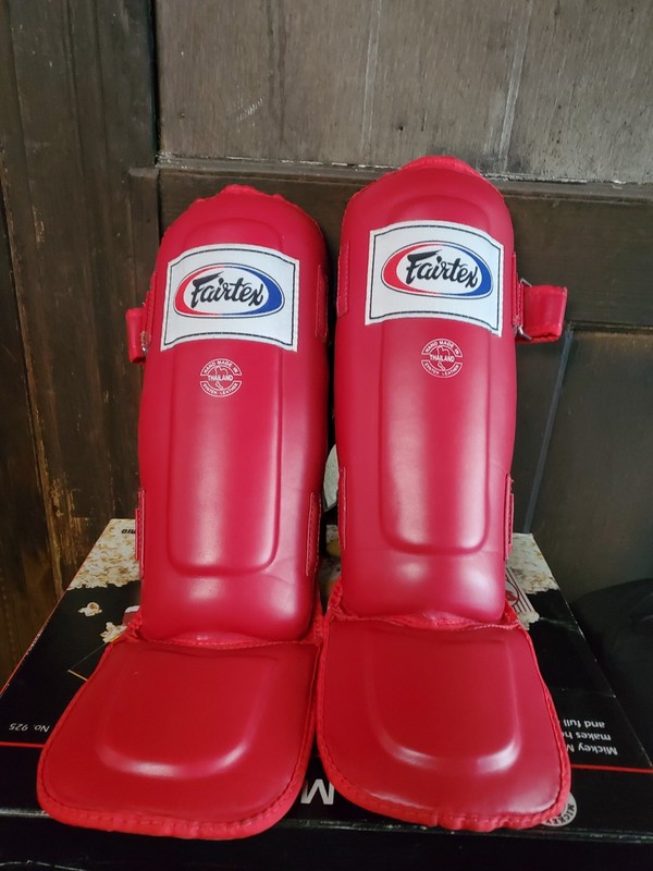 Muay Thai Shin Guards for Training | Lightweight, Durable, Small, Red