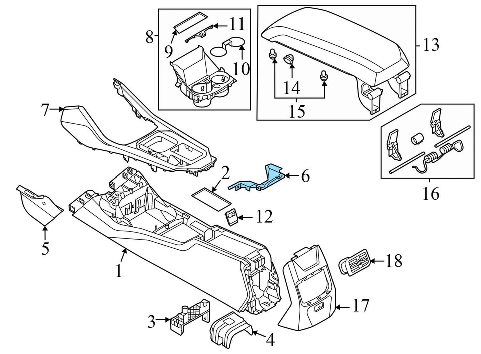 2020-2023 BMW M235I XDRIVE GRAN COUPE 2.0L - Center Console TRIM / Cover - Image 3 of 4