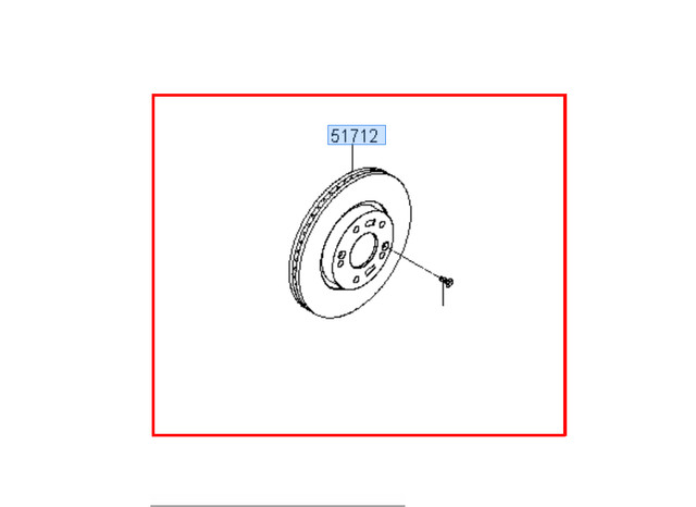 Genuine 517122T000 51712-2T000 DISC-FRONT WHEEL BRAKE for Cadenza Optima K5 ...