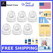 VANEST 6-Pack Bottle Nipples Compatible with Similac/Enfamil, Standard Flow ...