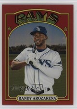 2021 Heritage High Number Chrome Red Border Refractor /372 Randy Arozarena 8k4