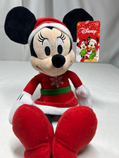 Disney Minnie Mouse Christmas Plush Stuffed Animal Santa Dress Small 2024