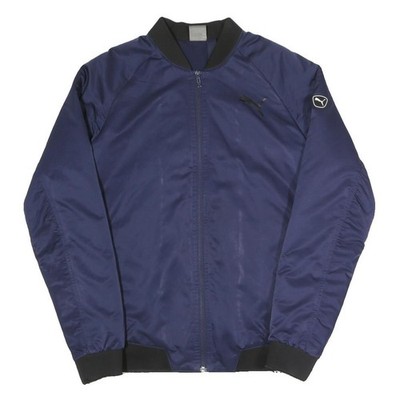 Puma Bomberjacke Herren dunkelblau S Polyestermischung uni Reißverschluss Sportswear