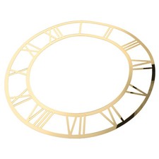  Mirror Wall Clock: Acrylic Round Clock - Roman Numerals Face Dial Frame for DIY