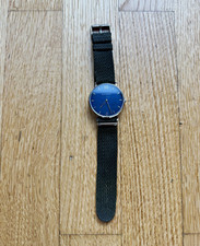 Paul Hewitt Sailor Line Armbanduhr Silber Blau mit petrolgrünem Armband