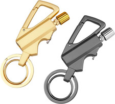 2 Pack Permanent Match Keychain Lighter, Metal Infinity Lighter, Forever Lighter
