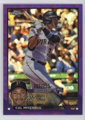 2023 Chrome Logofractor Edition Purple Refractor /250 Cal Mitchell Rookie RC uk2