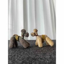 Plush Toy Vintage Steiff Poodle Pair Made in Germany