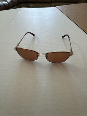 ELLEN TRACY Gold Womens Semi Cat Eye Eyeglasses Frames Only