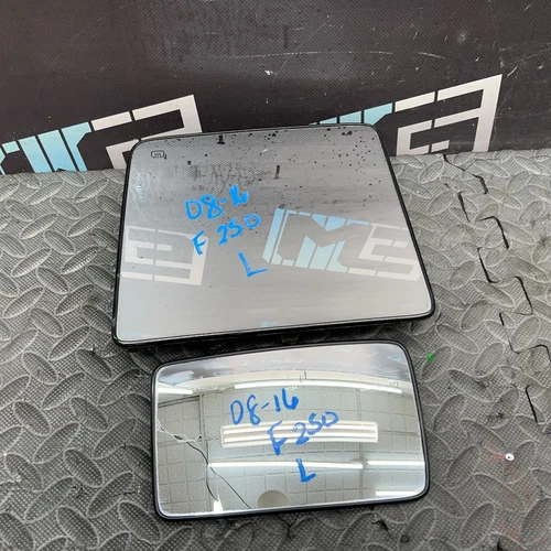 OEM 2008-2016 FORD F250 F350 DOOR MIRROR TOW UPPER LOWER GLASS LEFT HEATED