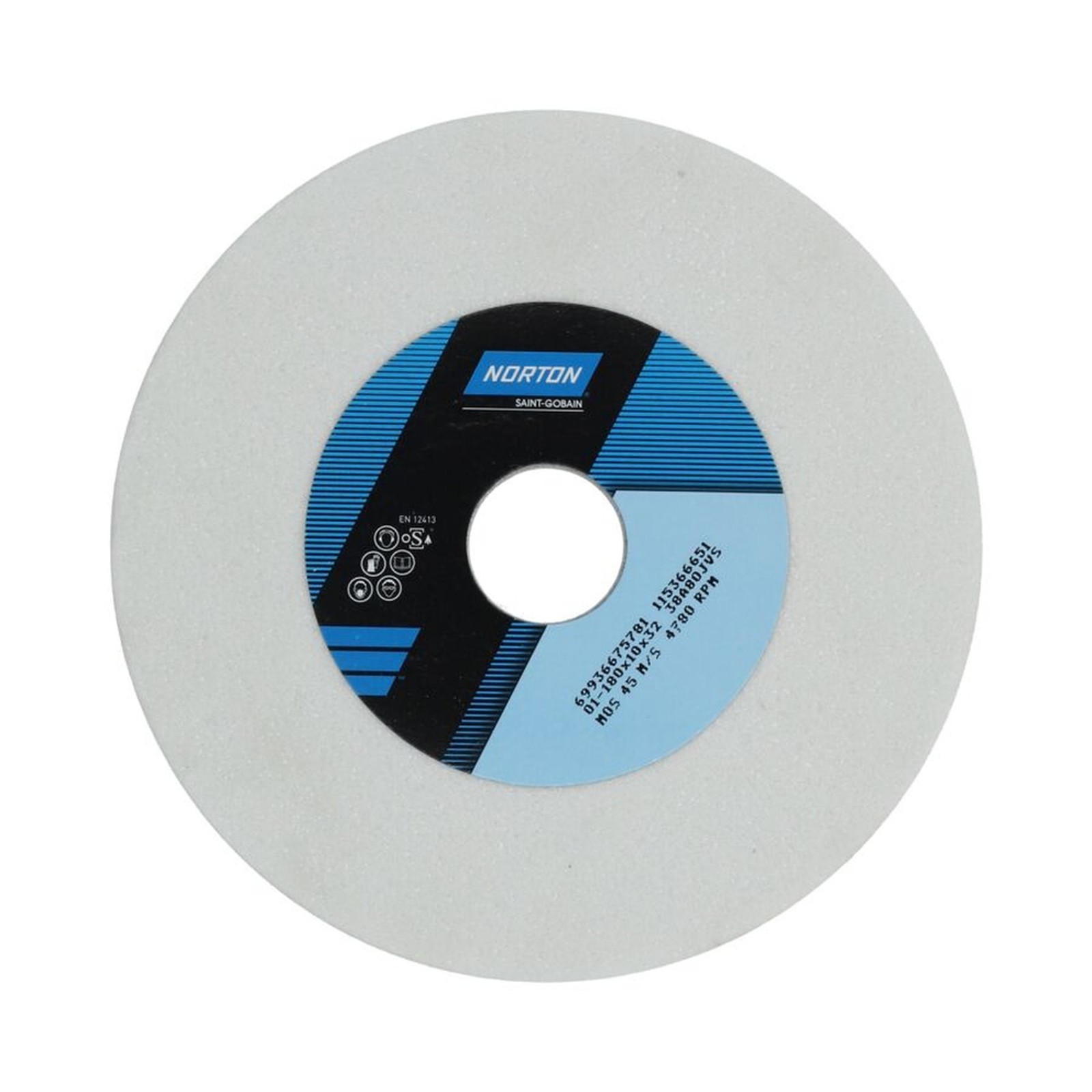 5 x Disco abrasivo recto Norton 250x25x51mm K60 VITRIUM 3 para lijado plano