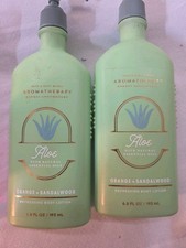 Bath Body Works Aromatherapy Aloe Orange Sandalwood Lotion 6.5 oz x2