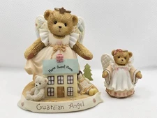 Cherished Teddies Bear Figurine M Guardian Angel Guard Me From Above 2 Figures